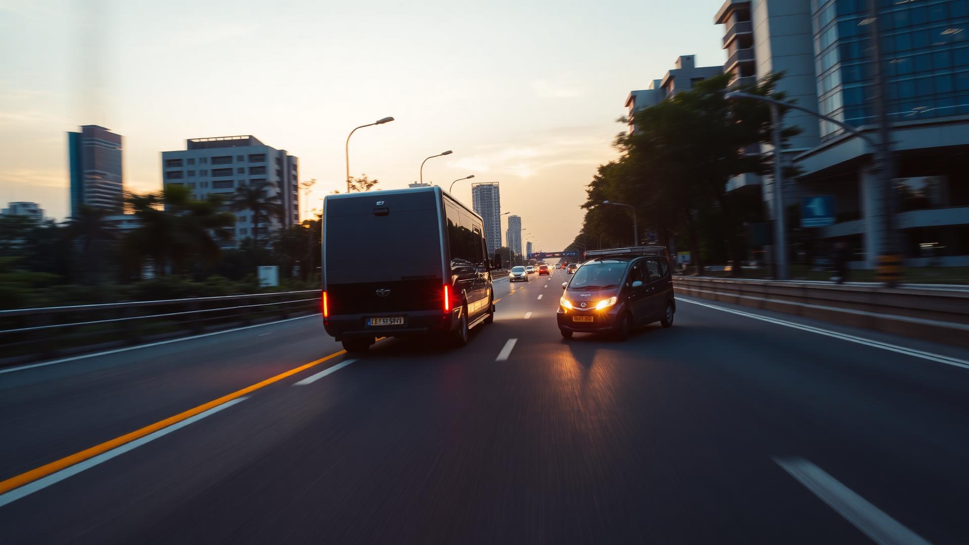 Electric logistics fleet on an Indian highway